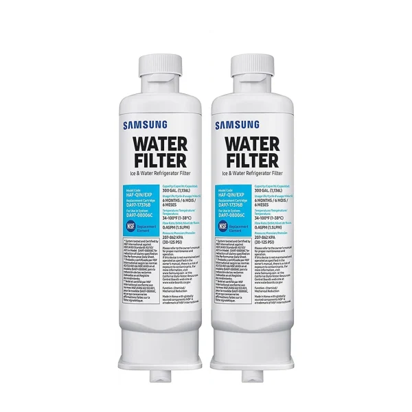 Genuine Samsung DA97-17376B Refrigerator Water Filter,HAF-QIN/EXP Refrigerator Water Filter 2 pack