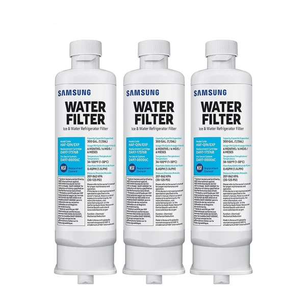 Genuine Samsung DA97-17376B Refrigerator Water Filter,HAF-QIN/EXP Refrigerator Water Filter 3 pack