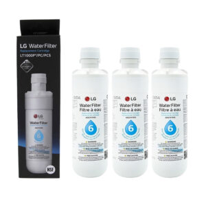 LG LT1000P 6 Month 200 Gallon Refrigerator Water Filter White NSF42 NSF53 NSF401 ADQ74793501 ADQ75795105 Replacement Water Filter LG LT1000P